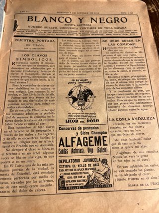 Revistas Blanco y Negro del año 1924 en tomo