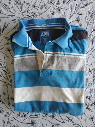 Camiseta Polo a rayas Green Coast