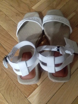 Tommy Hilfiger sandalias Mujer Beige/Blanco