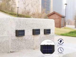 4 Apliques luz solares 6 leds