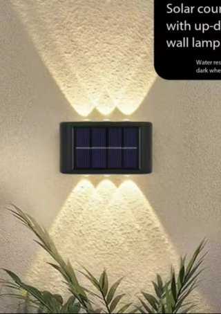 4 Apliques luz solares 6 leds