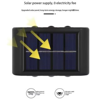 4 Apliques luz solares 6 leds