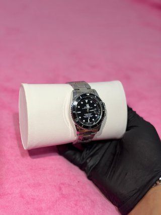 Reloj  Elegante de hombre Negro y Plateado NUEVO