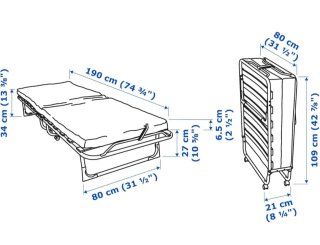 Cama plegable Ikea Sandvika