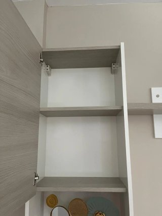 Mesa TV moderna madera y blanca