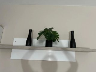 Mesa TV moderna madera y blanca