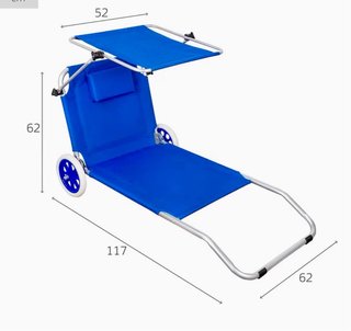 Tumbona Carro Plegable Playa Ruedas