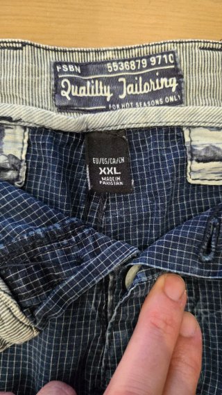 Pantalón corto cuadros talla XXL