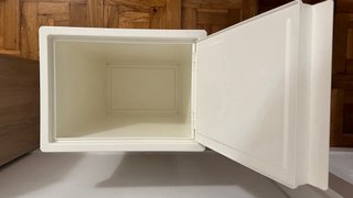 Cubo de plástico beige 32L