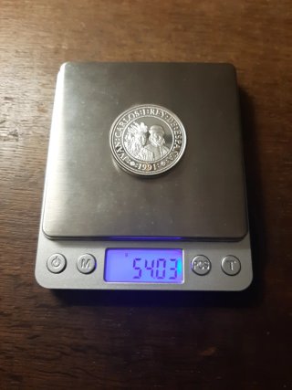 Moneda 5000 Pesetas 1991 Carlos I Rey de España