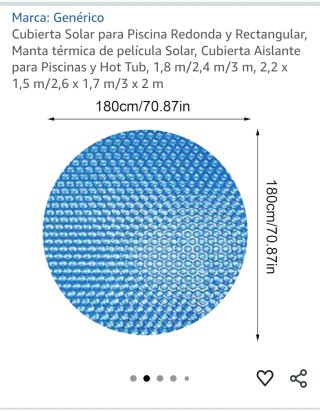Cubierta Solar Piscina Redonda