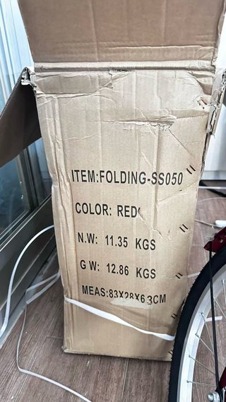 Bicicleta plegable YOGOICE roja