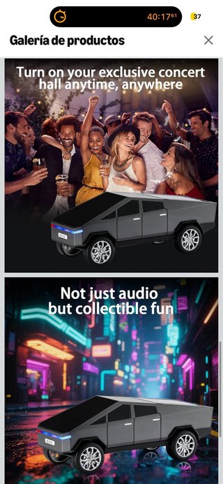 Altavoz Bluetooth WS-580 Réplica Cybertruck