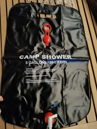 Bolsa ducha solar 20L camping nueva