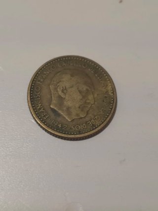 Lote 4 Pesetas Franco 1947 - 49 -52 -53/ 2,5 1953