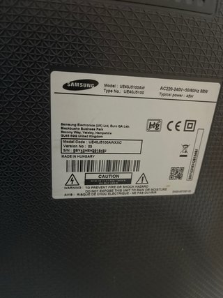 Televisión Samsung 40 Negra