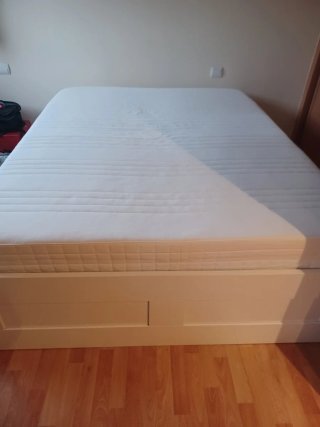 Cama Ikea Brimnes Blanca