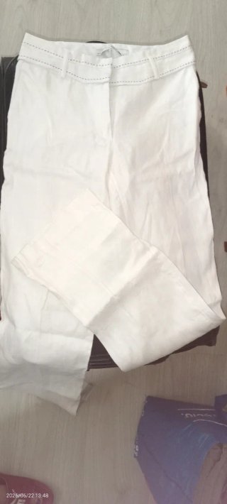 Pantalón Zara 100% Ramie Blanco