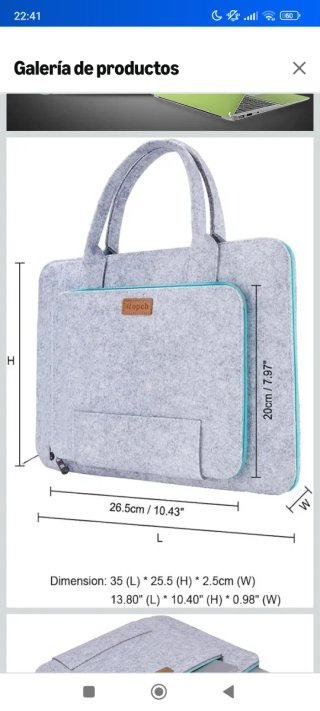 Funda portátil gris