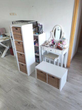2 Estanterías Kallax + Cestas Ikea