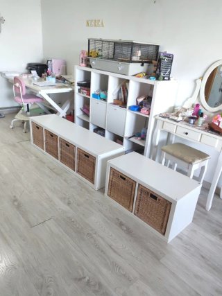 2 Estanterías Kallax + Cestas Ikea