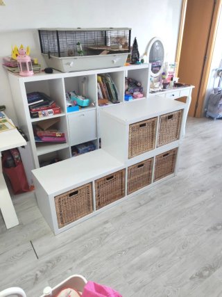 2 Estanterías Kallax + Cestas Ikea