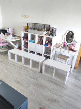 2 Estanterías Kallax + Cestas Ikea