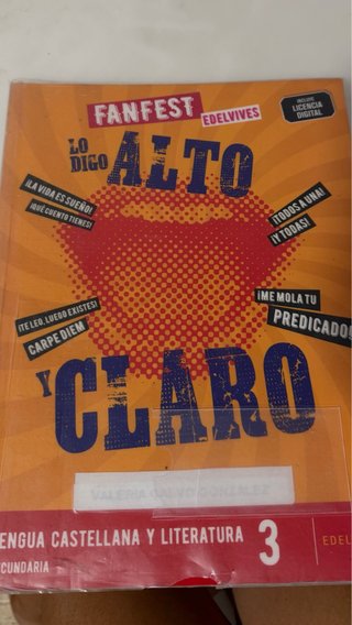 Lengua castellana y literatura 3 Secundaria
