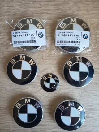 Set 7 Logos BMW Negro/Blanco