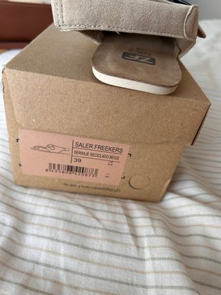 Sandalias Zapato Feroz 39 Serraje Beige