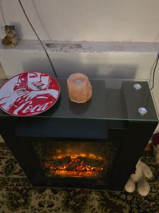Chimenea Eléctrica Negra