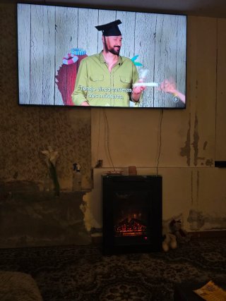 Chimenea Eléctrica Negra