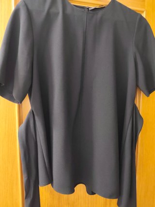 Camisa Zara Negra Manga Corta Lazada Sin Estrenar