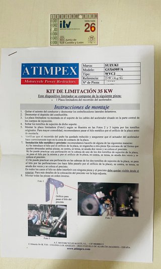 Suzuki GSX 650F limitada con kit para carnet A2