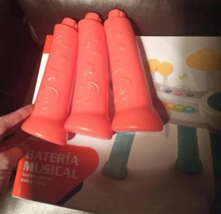 Batería infantil musical con baquetas