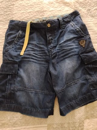Pantalón vaquero Quiksilver azul y marrón