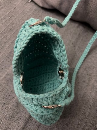 Bolsito concha crochet niña