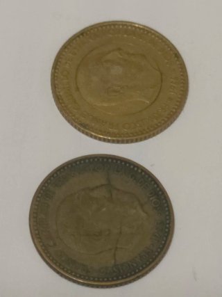 2 Monedas Franco 1953 y 1966