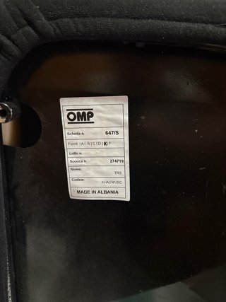 Asiento Baquet OMP Motorsport Negro