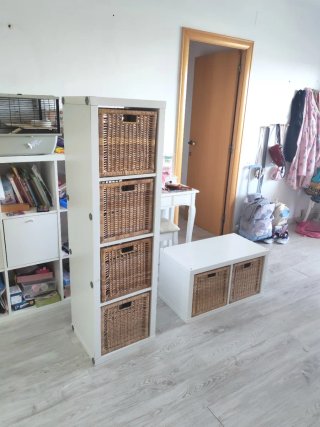 2 Estanterías Kallax + Cestas Ikea