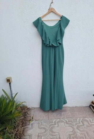 Vestido largo fiesta Juliette Colors verde