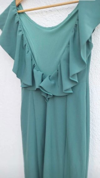 Vestido largo fiesta Juliette Colors verde