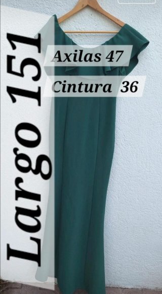 Vestido largo fiesta Juliette Colors verde