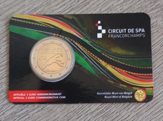 Moneda 2 Euro Conmemorativa Circuito Spa