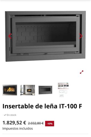 Chimenea FM IT-100/F Leña