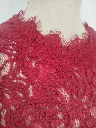 Blusa Zara Encaje Roja Talla M