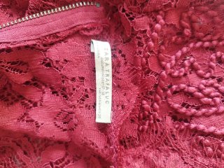 Blusa Zara Encaje Roja Talla M