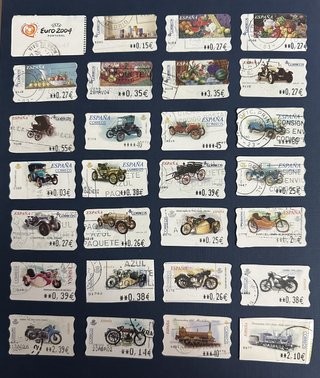 Lote de más de 80 Sellos ATM España Usados