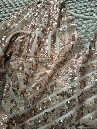 Vestido lentejuelas dorado/rosado