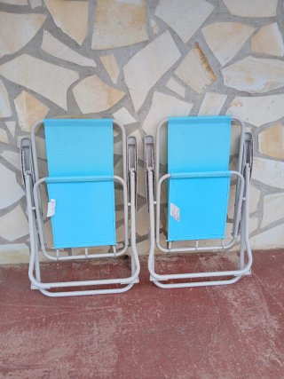 2 Sillas Plegables Playa Azul
